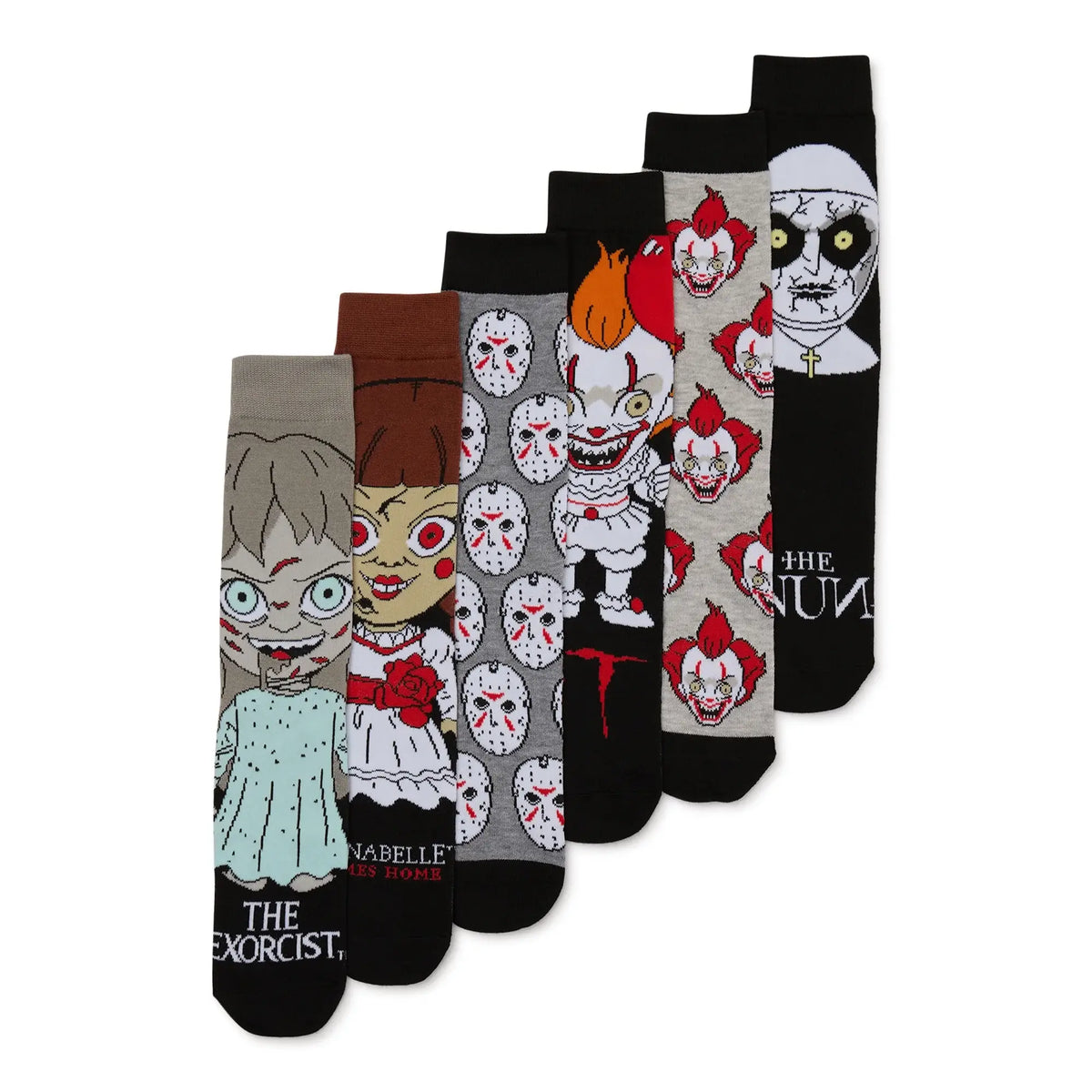 Horror Movie Icons 6-Pack Crew Socks