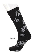Socks - 02 (100 Printed): SOX106-BK/GR